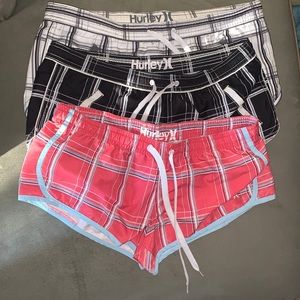 Hurley surf short bundle never worn before. All size small. Real pockets.